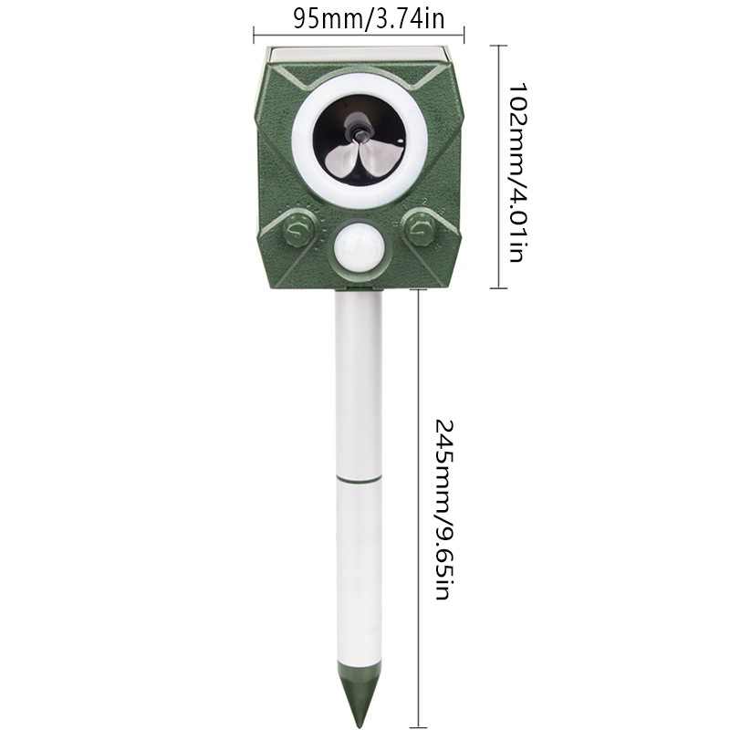 Repelente de ratón ultrasónico de recuperación térmica transfronteriza inducción infrarroja de alta potencia cuerno repelente de animales repelente solar de aves