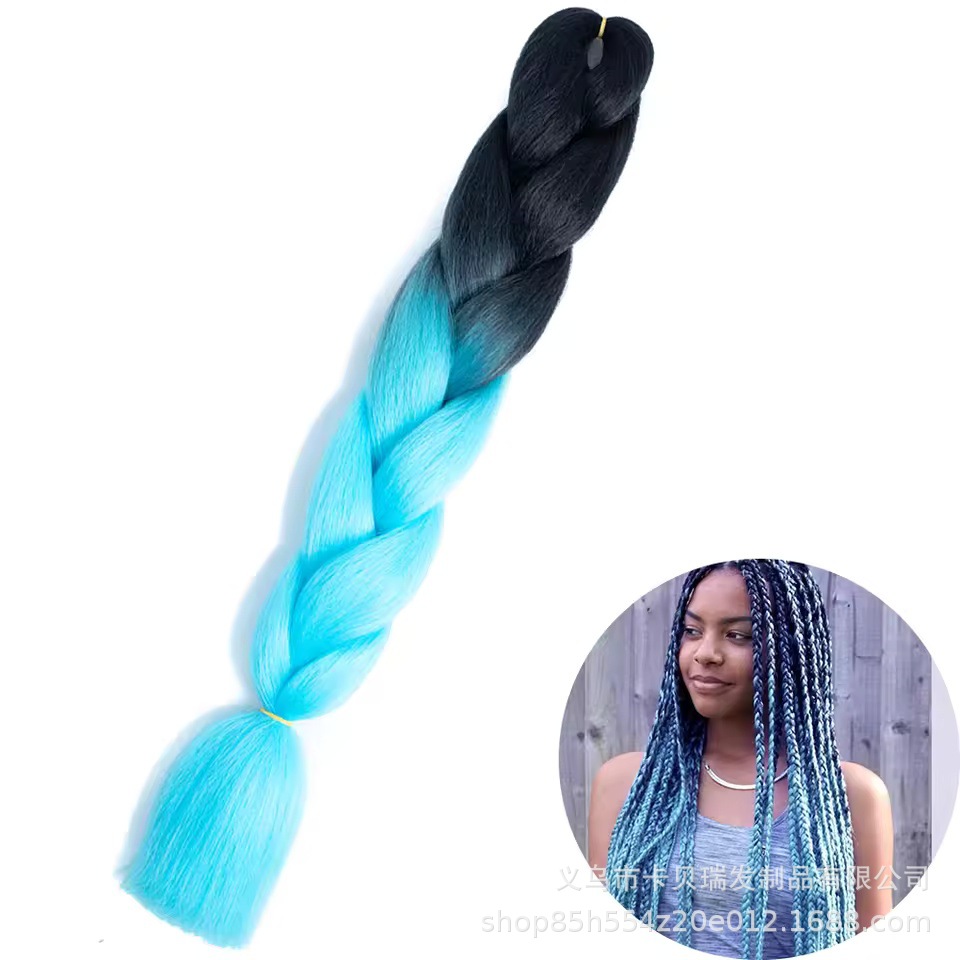 Xuchang pelucas al por mayor seda de alta temperatura teñido africano gran trenza jumbobraid fibra química colorida trenza sucia venta caliente
