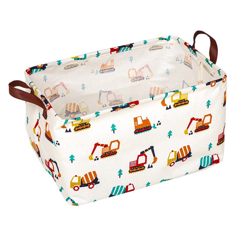 Transfronterizo Amazon cesta de almacenamiento rectangular artículos diversos organización de juguetes cesta de almacenamiento mango cesta de almacenamiento de tela fabricante