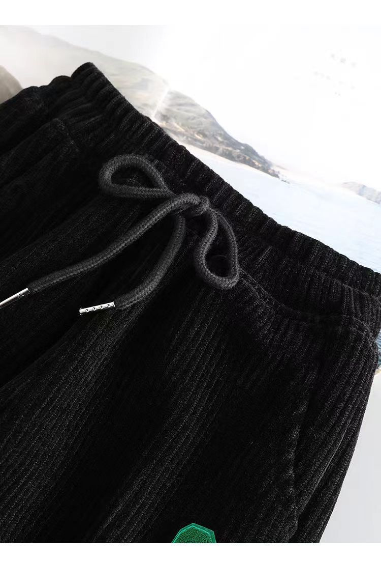 Women's Harem Pants Fleece Lined Thickened Casual Jogger Trousers_voghion.com