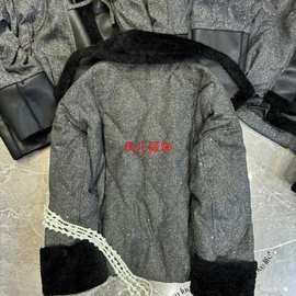 翻领感气质新保暖满天星羽绒服外套冬上图片色