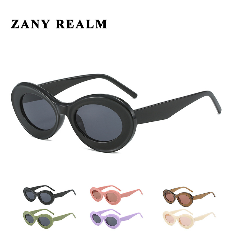 Nuevo marco redondo retro gato ojo divertido gafas de sol Maillard color europeo y americano calle personalidad gafas de sol fabricante en stock