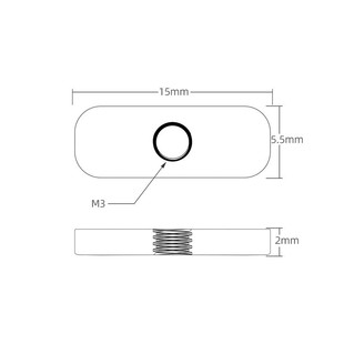 Voron 0/0.1 Timing Belt Fixed Rectangular Screw Wolong Makerbeam XL M3 T-Nut