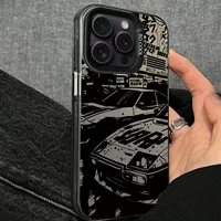 Apple, ретро черный совместимый гоночный автомобиль, iPhone11, матовый защитный чехол, чехол для телефона, 11promax, 14