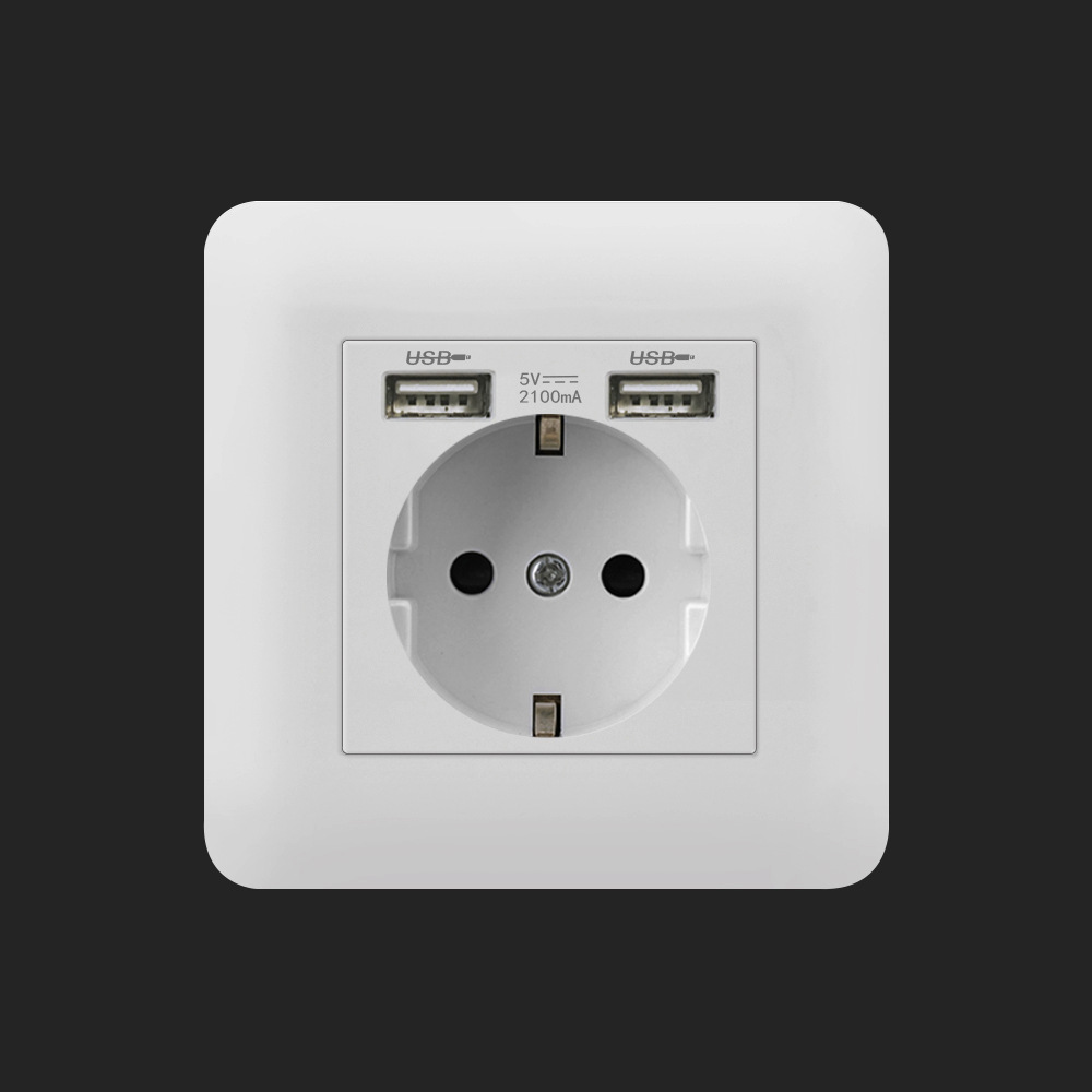 Export European style European standard German standard plug 86 type 16A German style French standard Russian Korean European Union with USB charging plug