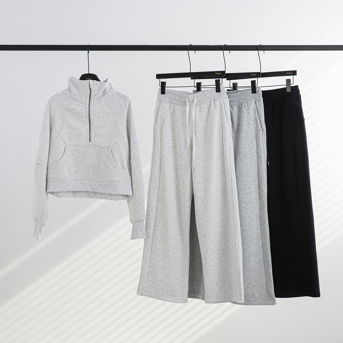 Lulu cuello suelto suéter de pantalones de vestir, cardigan de mujer, chaqueta de abrigo con camisa