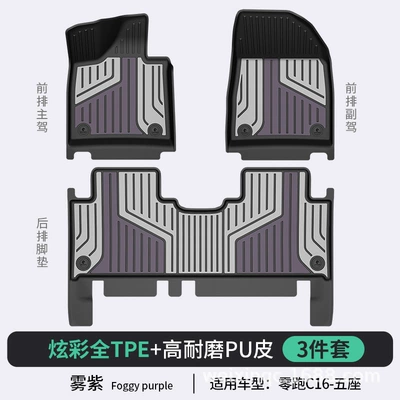 Modelə uyğun ayaqaltı — C11 B10 C10 C16 D19 - mist-purple-c16-5-seats-standardfull-tpepuhigh-side-protectionstandard-set