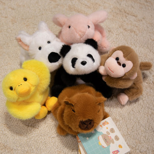 Cute Palm Doll Plush Toy Desktop Wrist Pad Doll Simulation Panda Table Companion Doll Gift for Girls