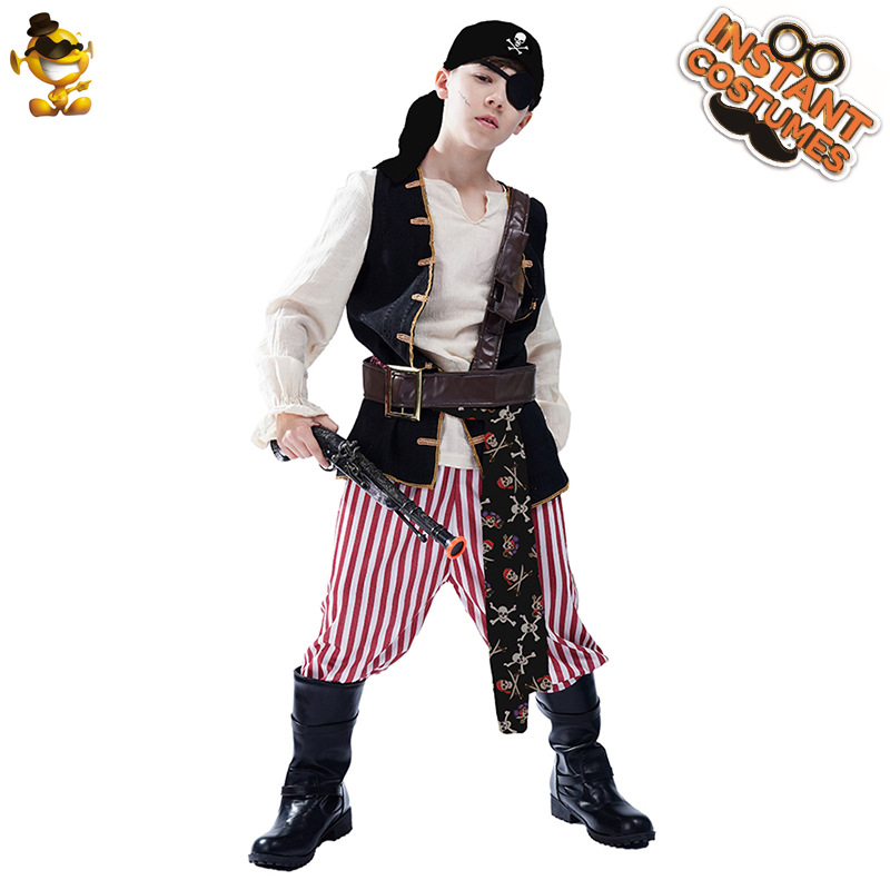 Halloween Party Costume cosplay Costume Masquerade Stage Costume Performance Costume Kids Little Boy Pirate Costume