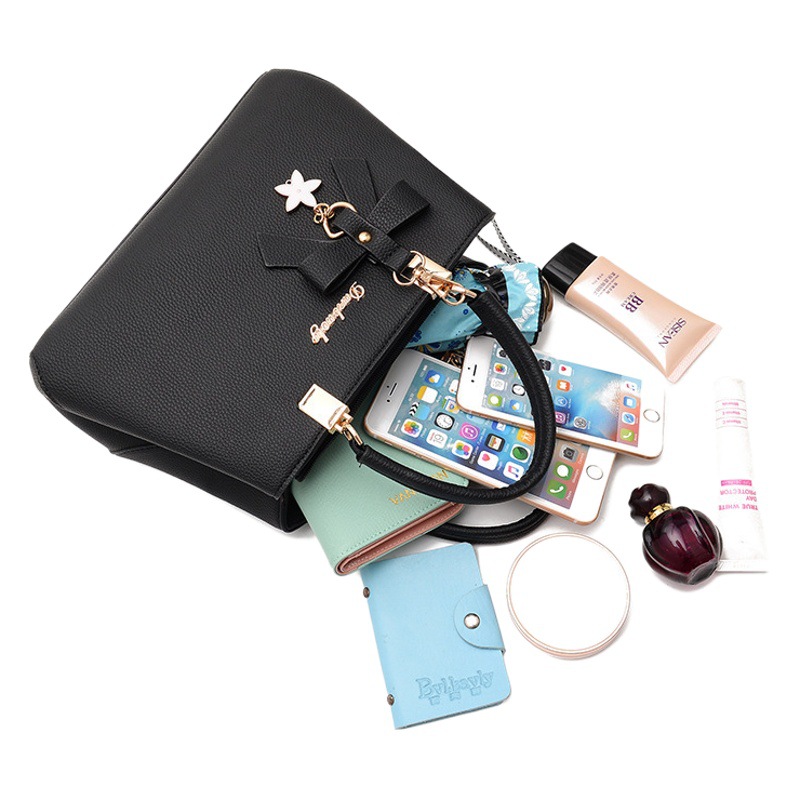 〖Bolso de mujer transfronterizo〗2025 nuevo estilo coreano bolso de hombro de mano con lazo de moda bolso cruzado bolso asesino bolso de mamá