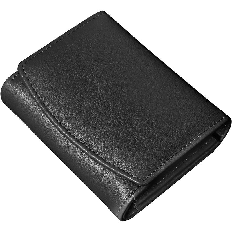 Cross-Border Retro Short Wallet, Multi-Functional Japanese-Style Simple Anti-Theft Wallet, Genuine Leather Large-Capacity Accordion Coin Purse