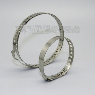 Automobile universal half shaft ball cage clamp adjustable porous hoop dust cover throat hoop stainless steel clip universal buckle