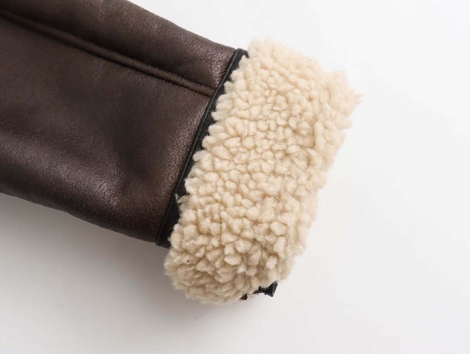 Women's Jacket Fur Lapel Thick Warm Double Sided Short Autumn Coat_voghion.com