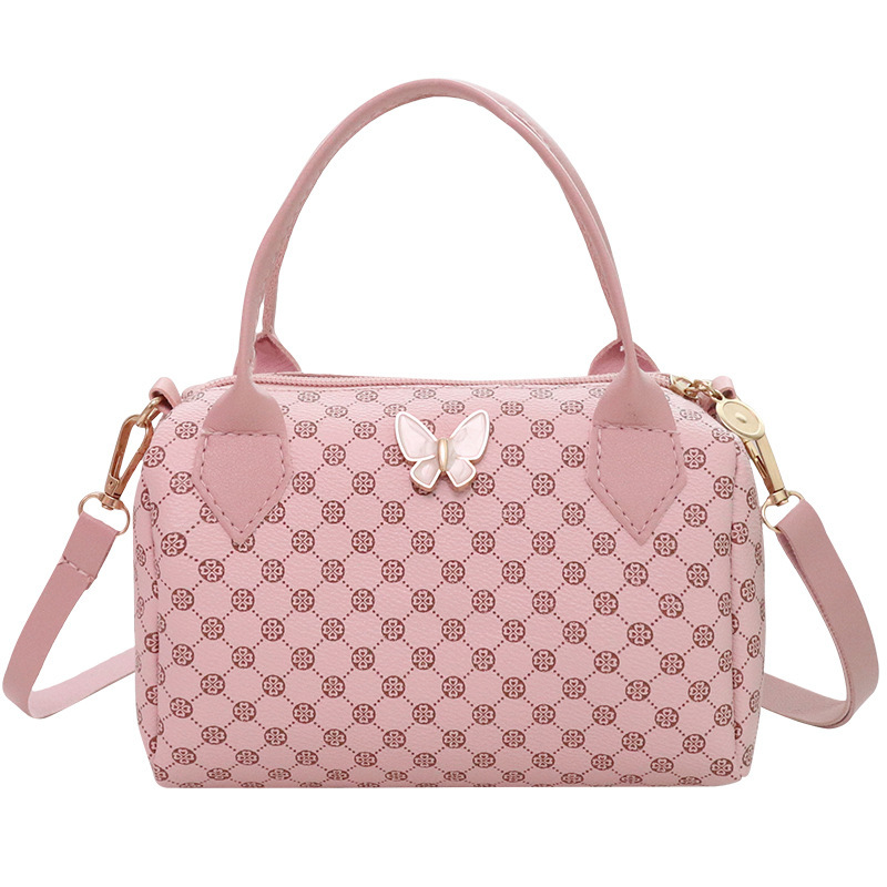 Bolso de mujer 2023 nuevo círculo impresión colgante mariposa bolso de almohada de mano bolso de teléfono móvil casual bolso de comercio exterior image 5
