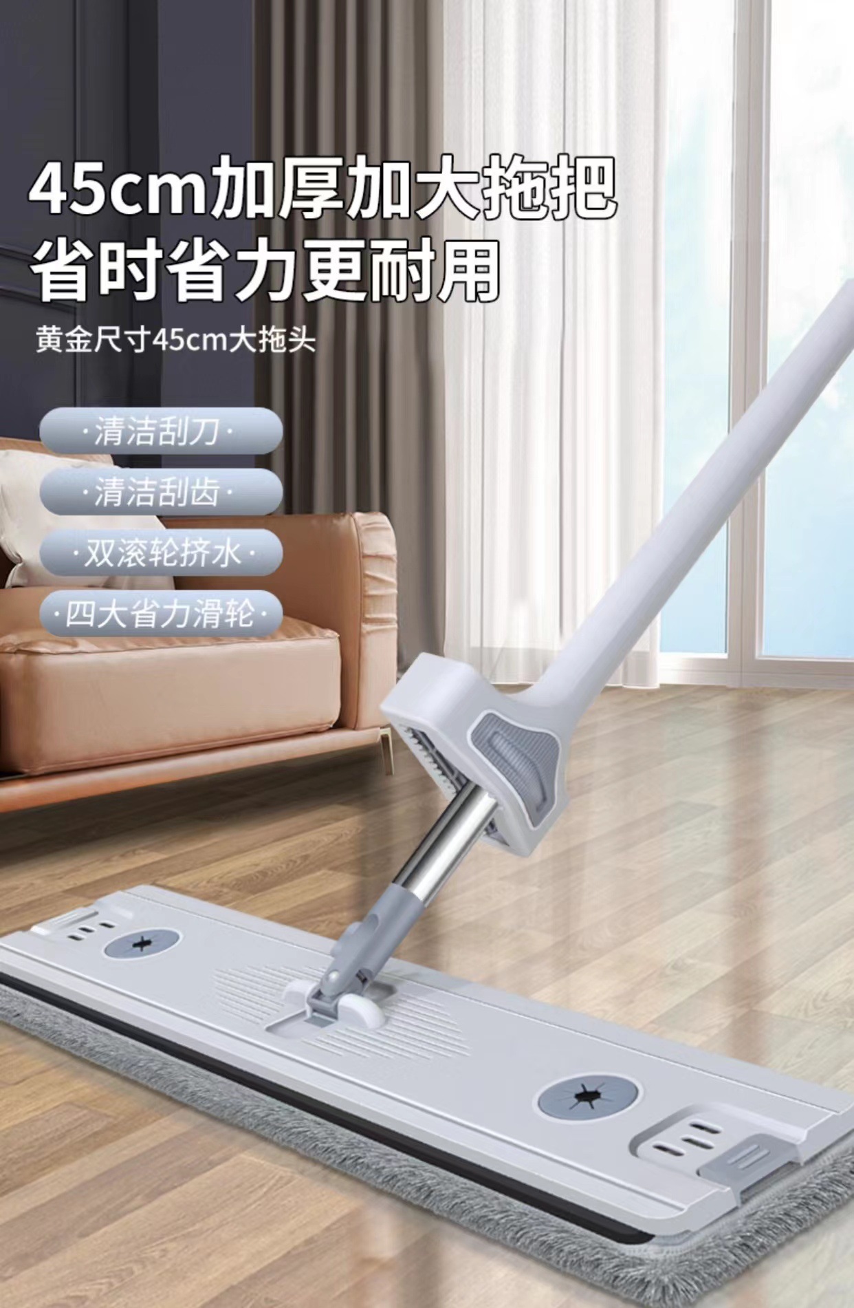 2023新款免手洗平板拖把家用懒人一拖净拖地拖布干湿两用墩布-阿里巴巴