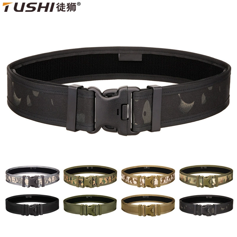 Тактический внешний пояс TUSHI для военных и outdoor CS расширенный пояс 5 см быстросъемный жесткий внешний пояс широкий пояс