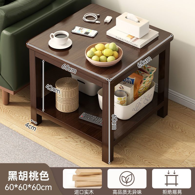 Sofá de lado de la sala de estar moderna y simple mesa pequeña simple casa doble mesa cuadrada cuadrada balcón mesa de té pequeña