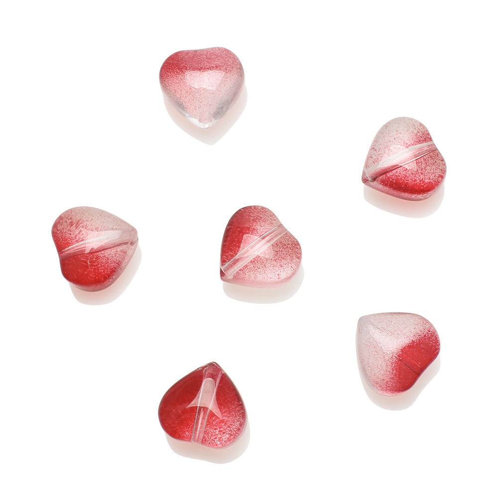 50 PCS/Package 8 * 5mm Hole 1~1.9mm Glass Heart Shape Beads display picture 8