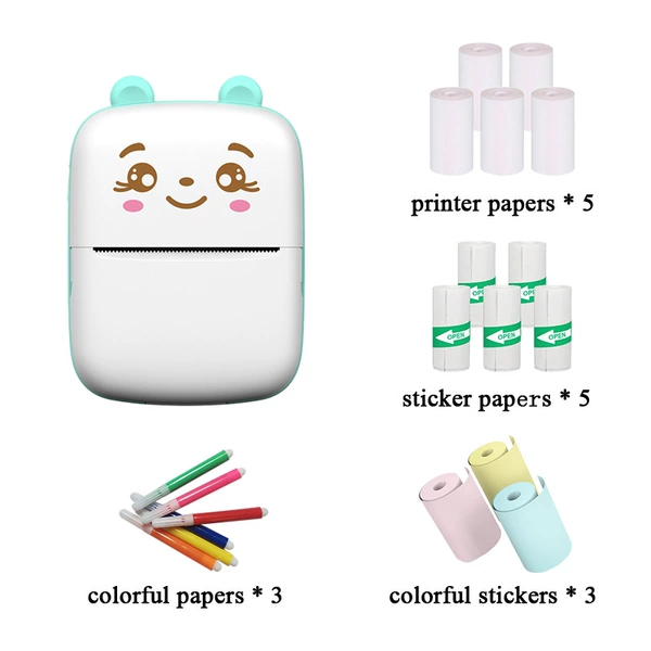 Blue+5 volume printing paper+5 rolls of non -dry glue+3 volumes color paper+color pen