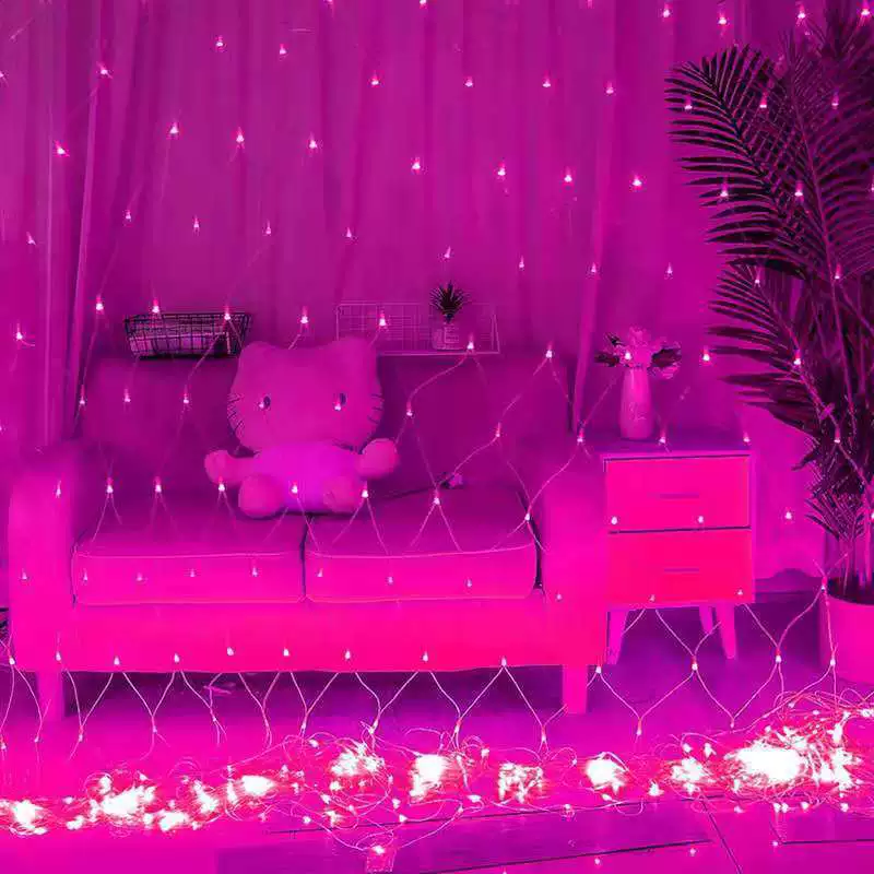 LED Net Fairy Lights, Outdoor Hanging Blossom Lantern, Multi-color, Remote & Transformer Options