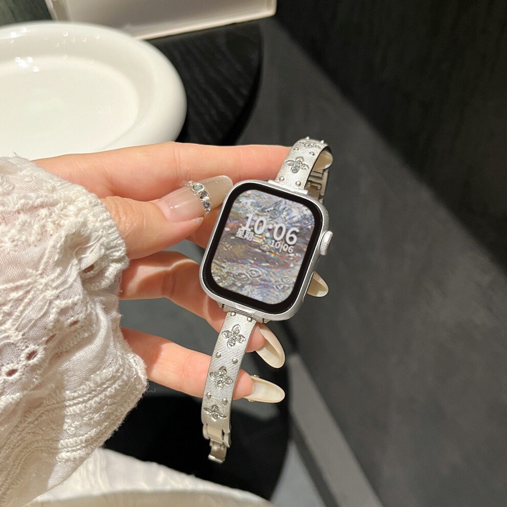 Suitable for Apple Watch S10 Strap iWatch Buccellati Bracelet Applewatch Women's Metal Wristband