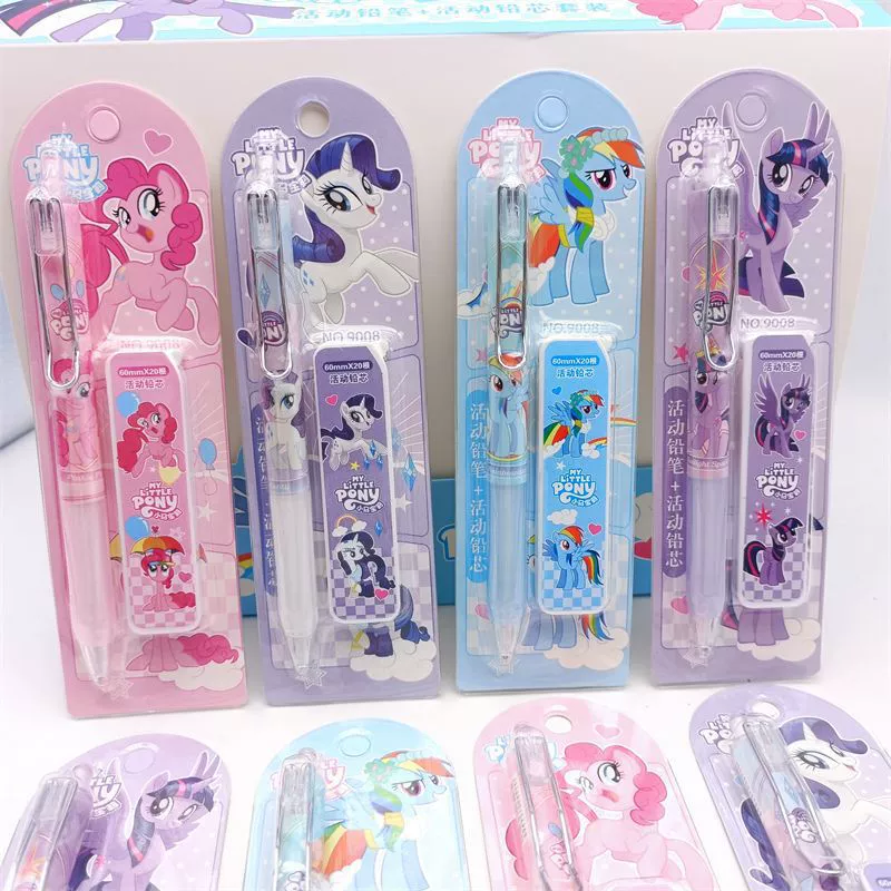 Automatic Pencil Set, cartoon pony design, 0.5 mm leads, elementary school kit