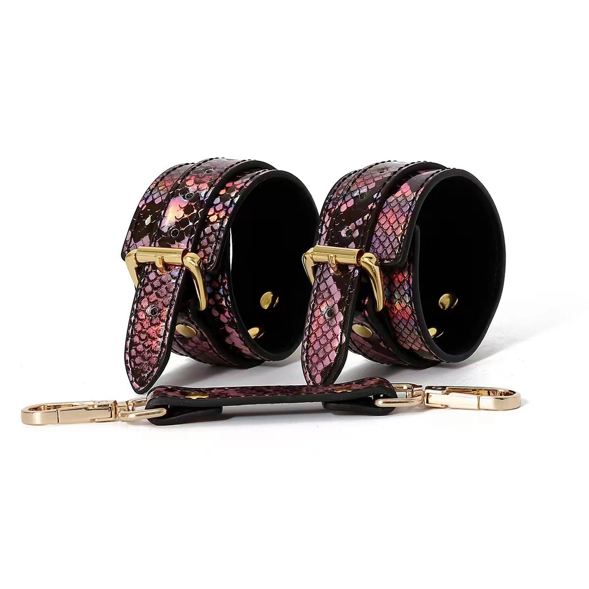 Sexy adulto vinculante serpiente patrón mano manguito de juguete vinculante mano diversión suministros para adultos textura vinculante esposas