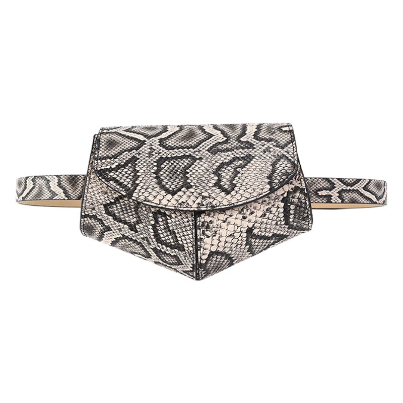 Moda europea y americana melocotón corazón bolso de la cintura 2022 nuevo cinturón teléfono móvil bolso serpiente patrón monedero Comercio exterior transfronterizo bolso de las mujeres al por mayor