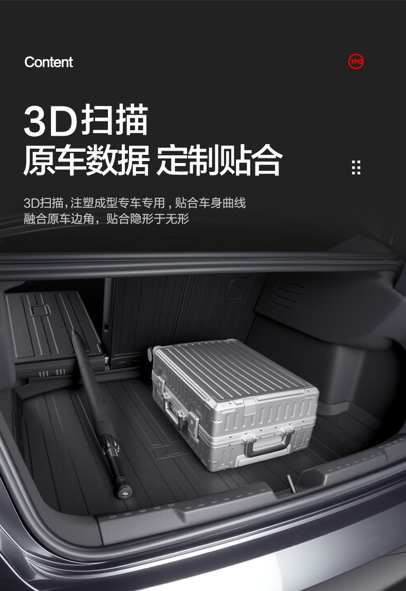 SuitAbLe for Audi A3 Trunk MAt CAr SuppLies A3L SedAn CAr Interior ModificAtion Accessories HAtchbAck Trunk MAt