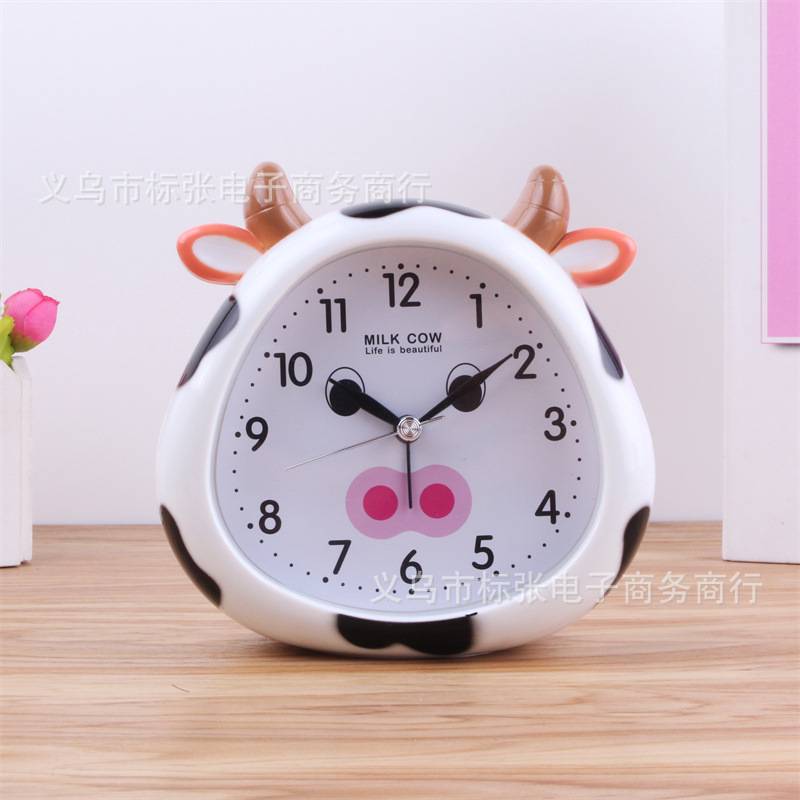 Creativo lindo estudiante reloj de cabecera animal de dibujos animados recordatorio reloj de alarma niños dormitorio reloj de escritorio fábrica al por mayor