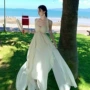不规则夏季无袖海边连衣裙