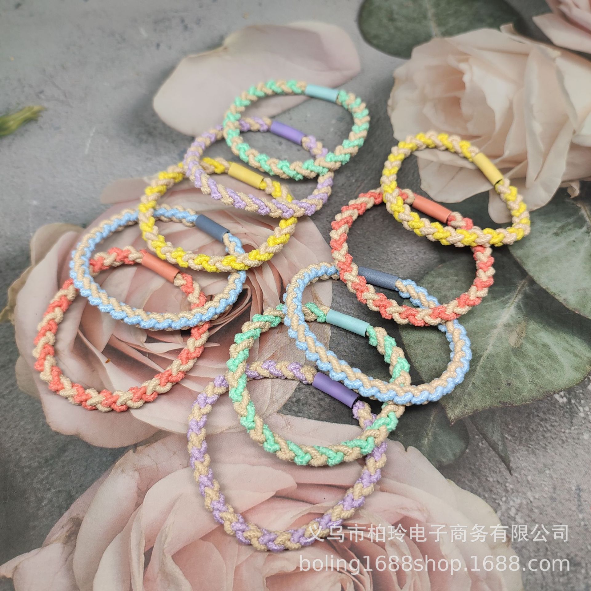 基础打底皮筋简约打结编织发圈扎头发头绳高弹力耐用发绳头饰