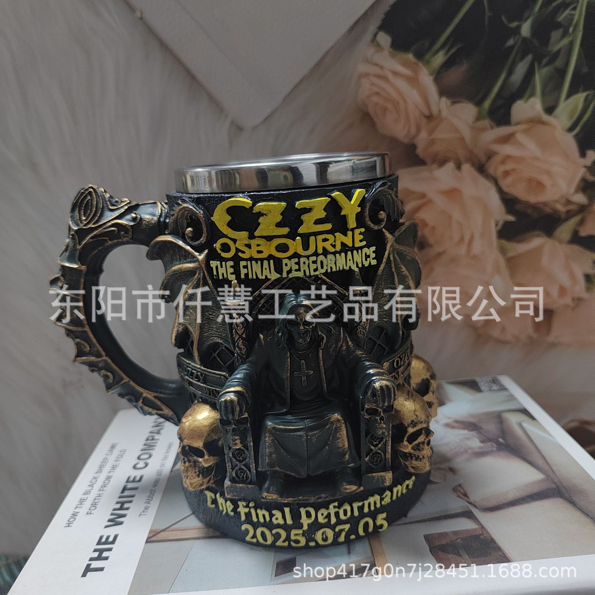 2025 explosión transfronteriza Halloween esqueleto hombre murciélago taza fábrica de resina diaria artesanía mayorista