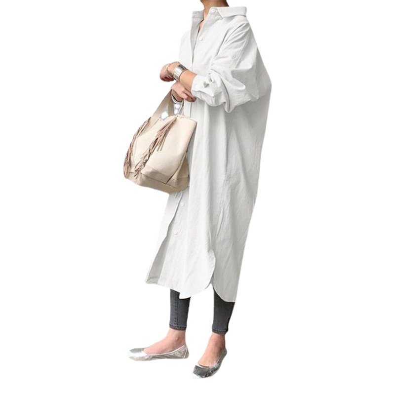 Amazon 2024 秋 OL 気質韓国風コラージュコットン長袖シャツストレートレディースウインドブレーカー