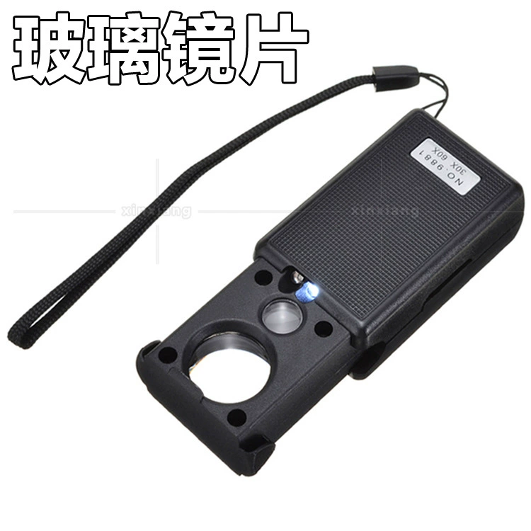 30 раз 60 раз K9 Оптическое стекло светодиодный свет детектор денег выдвижной HD ювелирные изделия с бриллиантами антикварная идентификация увеличительное стекло