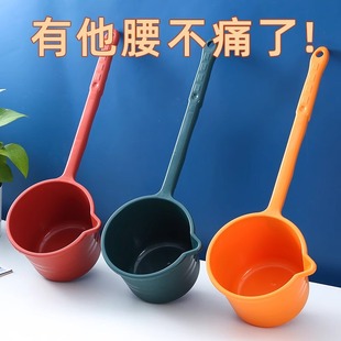 ♫ Long-Handled Water Scoop for Home Kitchen, Thickened Plastic Water Ladle for Bathing, Scooping, Drifting, and Scooping Water, Children's Shampoo Scoop