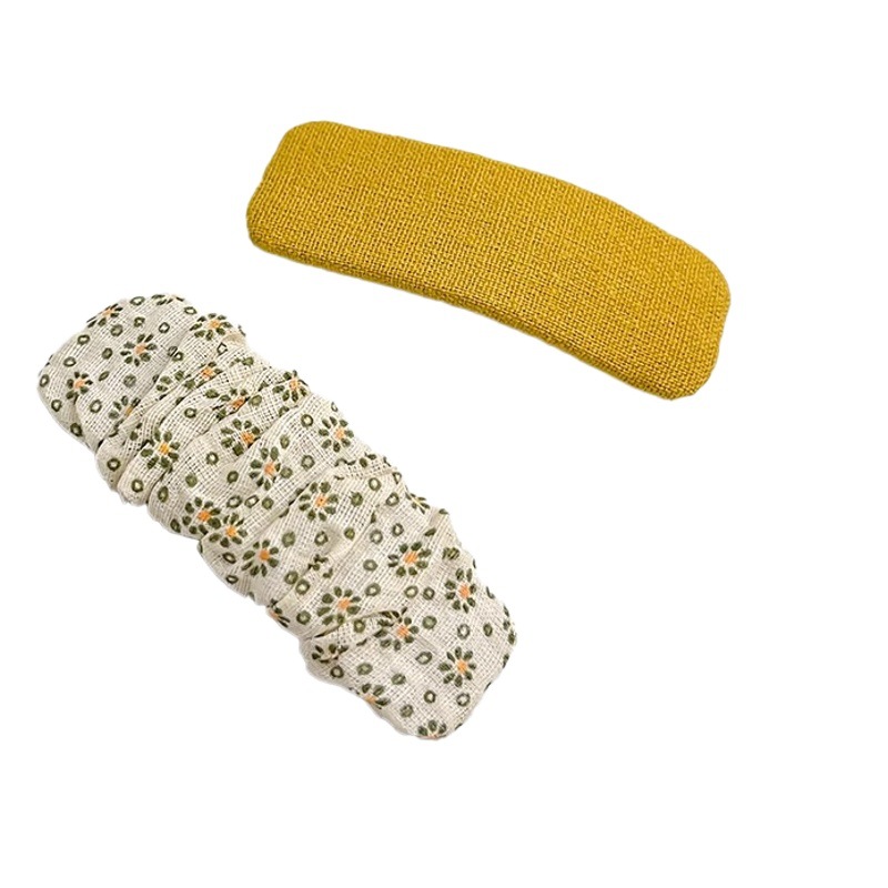 Fresh floral BB clip tela horquilla hembra lateral clip flequillo roto horquilla Plaid accesorios para el pelo tocado