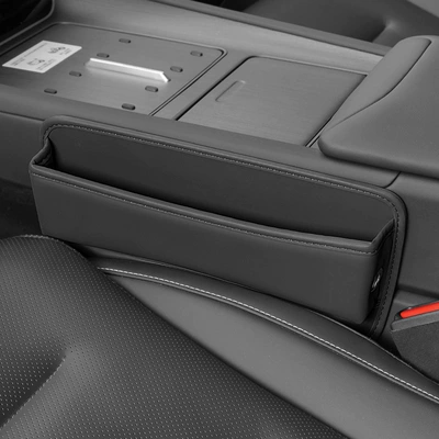 Car seat gap storage box car seat storage box gap plug leather multifunctional storage bag storage box (Car storage bag/box) - black