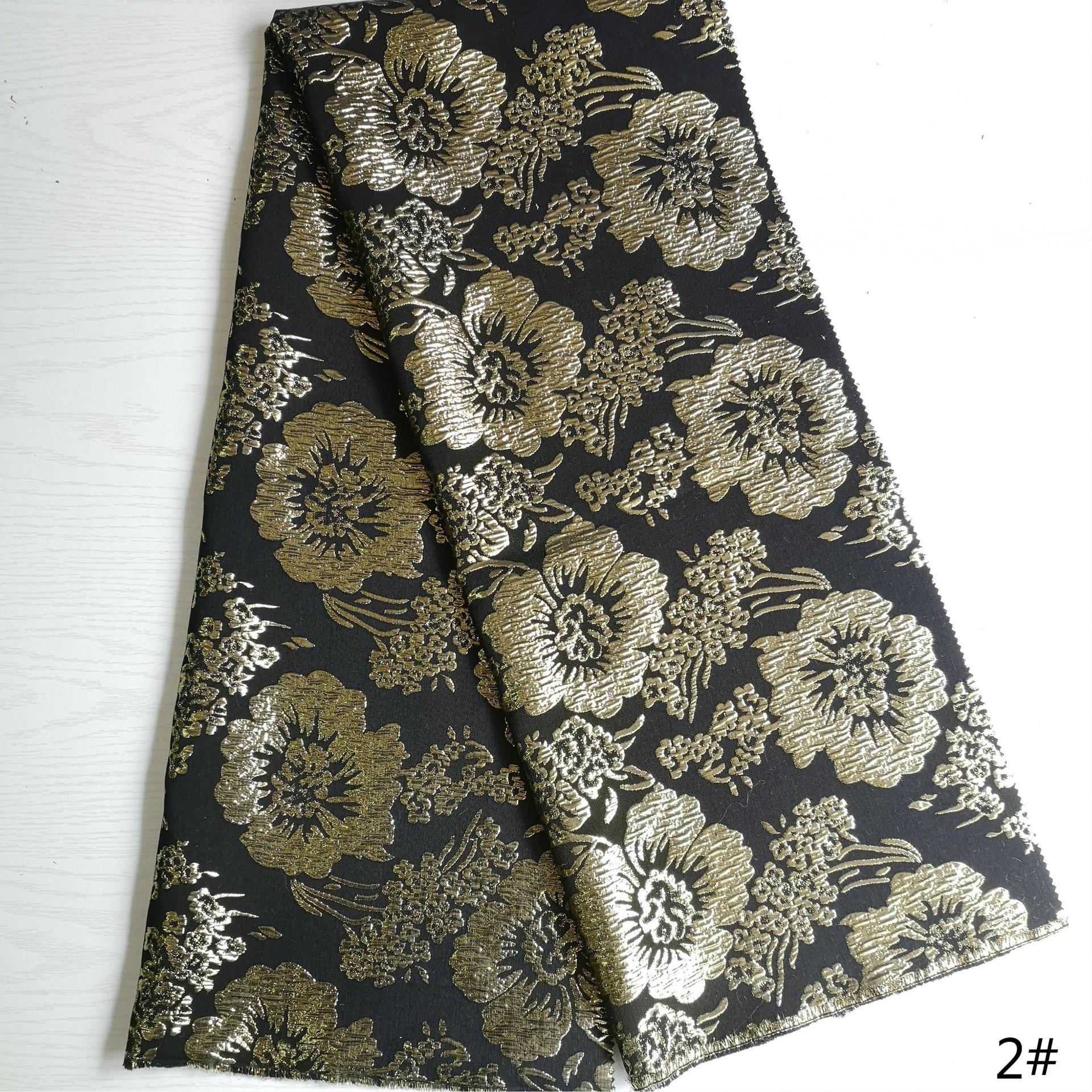 新款金属丝面料 色织时装提花面料 欧美女装旗袍连衣裙服装面料