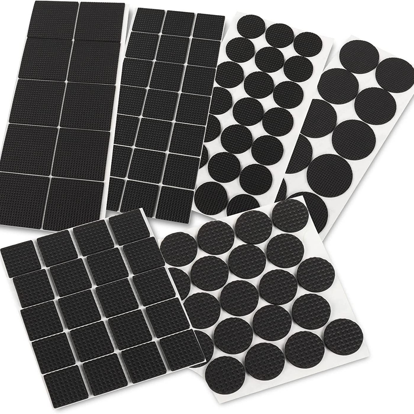 黑色网格自粘EVA脚垫 圆形防滑泡棉脚垫 耐磨静音桌椅脚垫贴