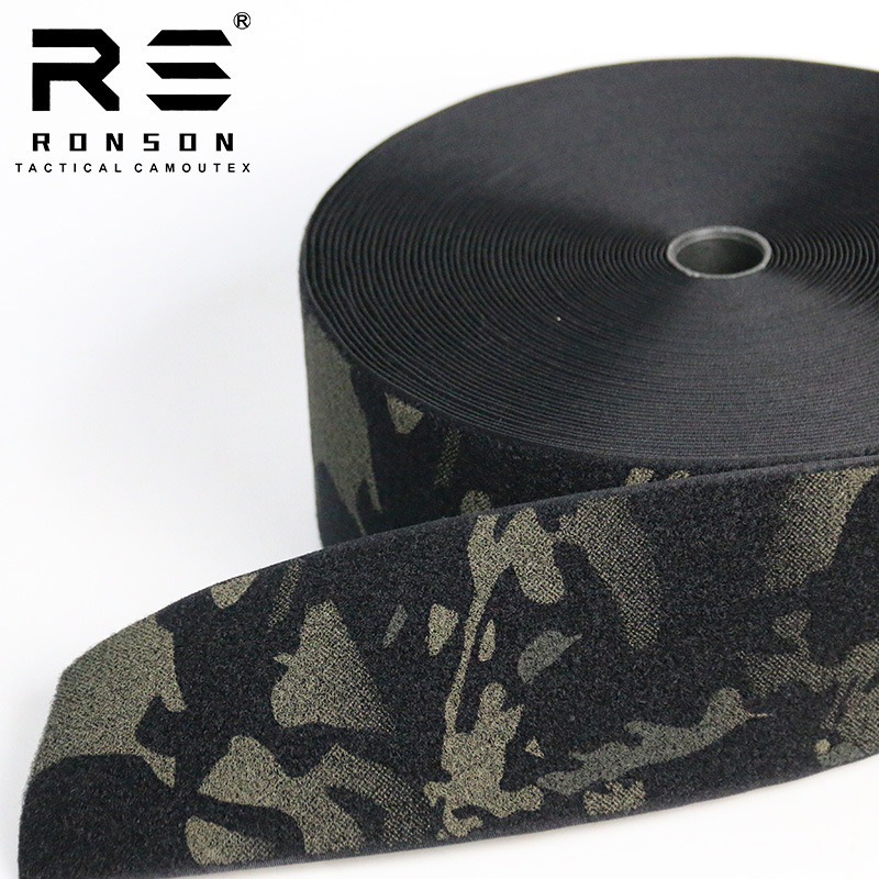 戎盛 黑CP迷彩魔术贴毛面衣服用粘贴条衣袖口粘带战术背心辅料