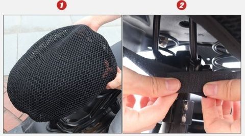 Electric Vehicle Cushion Cover Sunscreen Breathable Battery Car Double Layer Honeycomb Seat Cover Four Seasons Universal Electric Bicycle Cushion