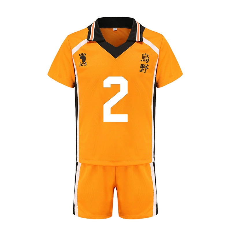 Косплей‑форма Haikyuu Karasuno, комплект майка и шорты для команды, размеры S–XXL