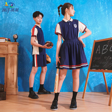 澜洋贝贝夏装英伦风小学生幼儿园教师园服工作服学院风中学Y823