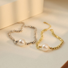 925纯银手链 轻奢碎银几两珍珠手环千金风气质手饰520礼物送女友