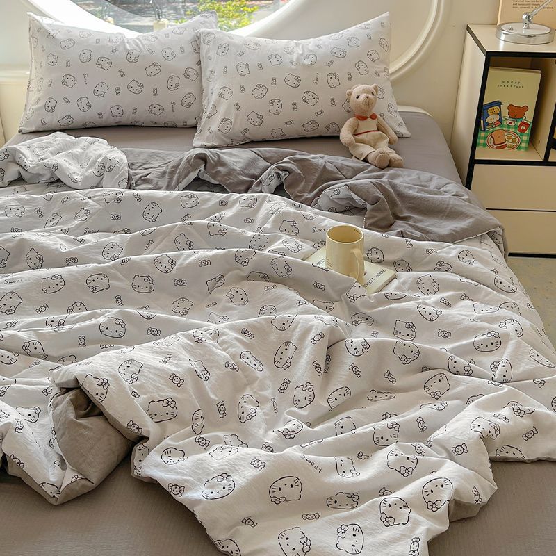 고양이 애호가 [매우 부드러운 알몸 수면 이중 거즈 여름 이불]