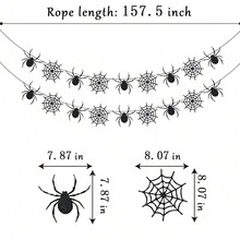 万圣节拉旗装饰厂家现货剪纸拉花派对场景布置道具蜘蛛横幅拉旗