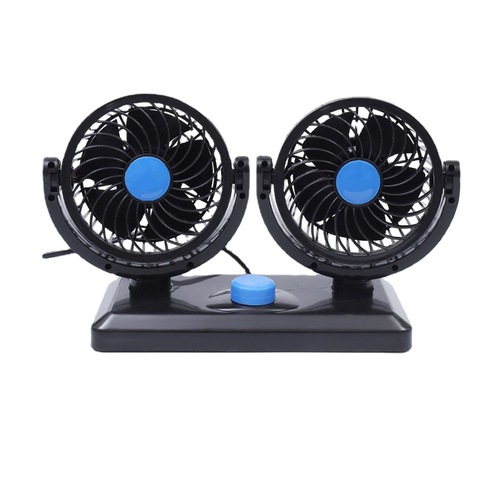 Car fan powerful car large wind truck 24V refrigeration 12v minivan double-head electric fan