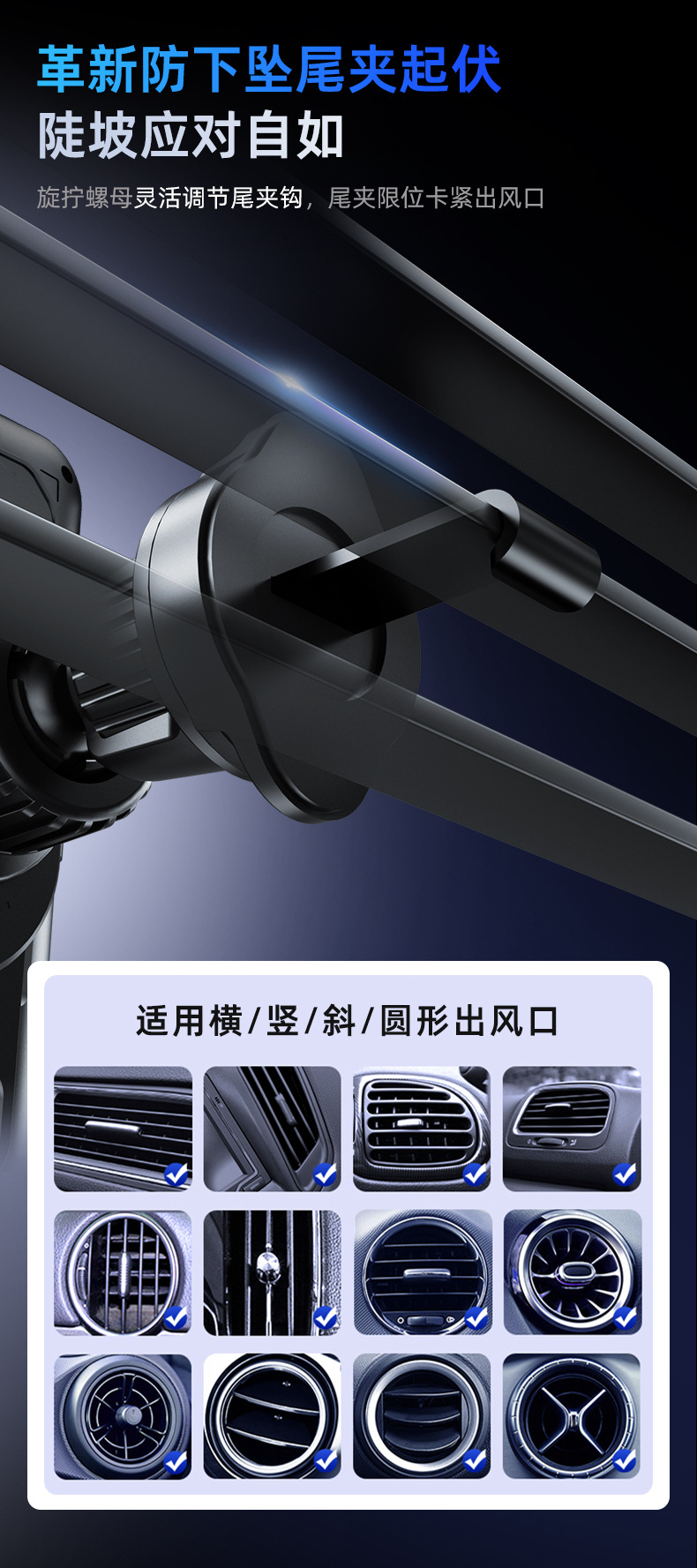 Cross-Border Carefully Selected Qi2 Magnetic Car Wireless Charging Holder 25W Semiconductor Cooling and Heat Dissipation Car Navigation Phone Holder
