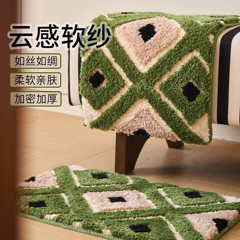 Nesi Floor Mat Bathroom Green Carpet Toilet Door Special Foot Mat Toilet Plush Blanket Absorbent Anti-Slip Mat Nesi Floor Mat Bathroom Green Carpet Toilet Door Special Foot Mat Toilet Plush Blanket Absorbent Anti-Slip Mat